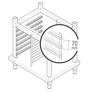 Suport Inox Pentru Cuptor Electric 4 tavi 