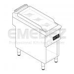 Gratar electric control digital cu placa cromata si suport inchis 40x90x90