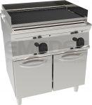 Gratar electric cu apa cu suport inchis si grill fonta 80 x 70 x 90 cm