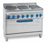 Mașină de gătit electric cu 6 plite si cuptor cu convectie FULL SIZE  105x70x85 